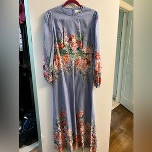 Zimmerman blue floral midi